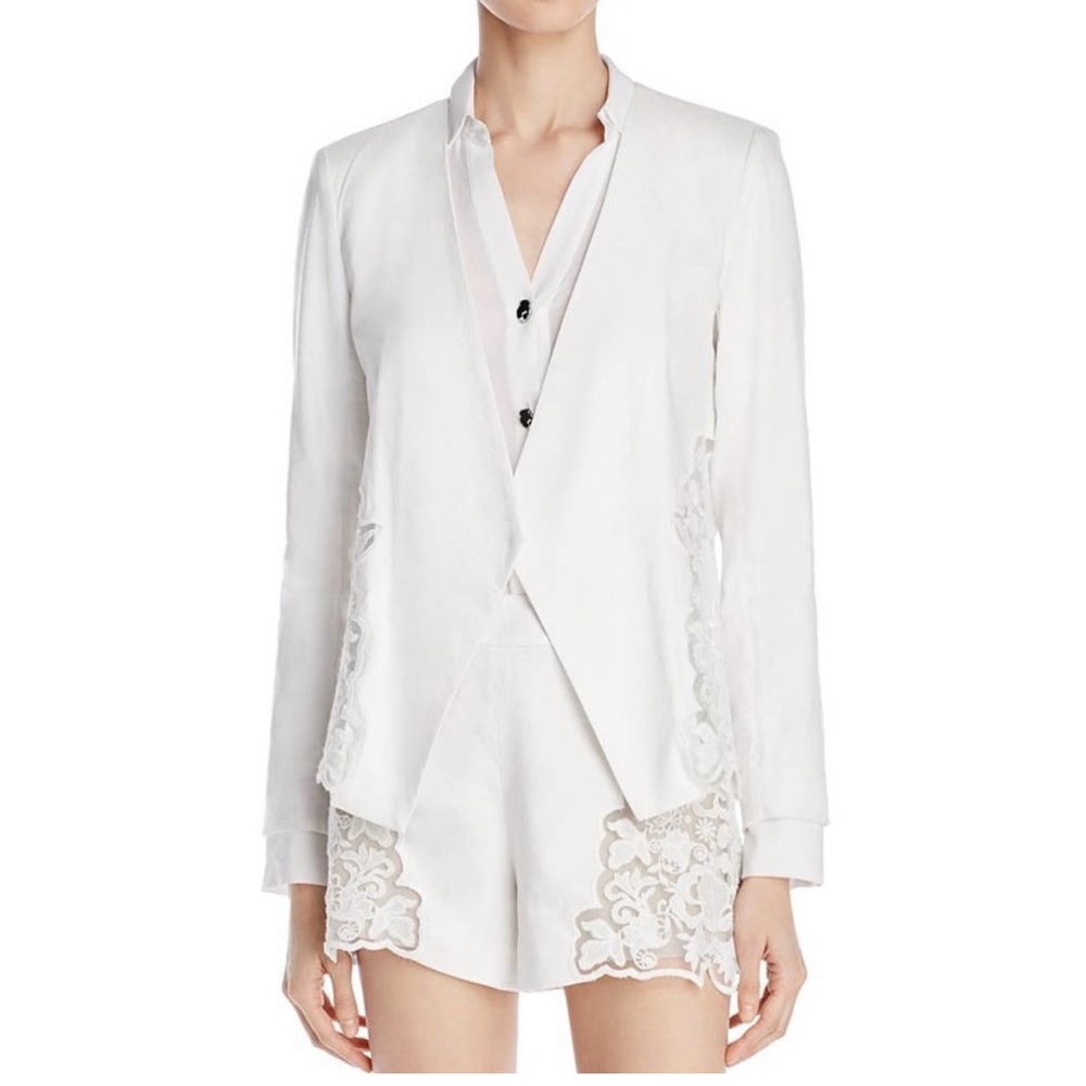 Alice + Olivia Jenice Lace Inset Blazer